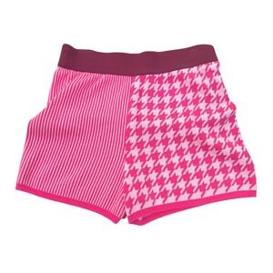 Dolan Left Coast Collection Pink Houndstooth Striped Knit Shorts Anthropologie S